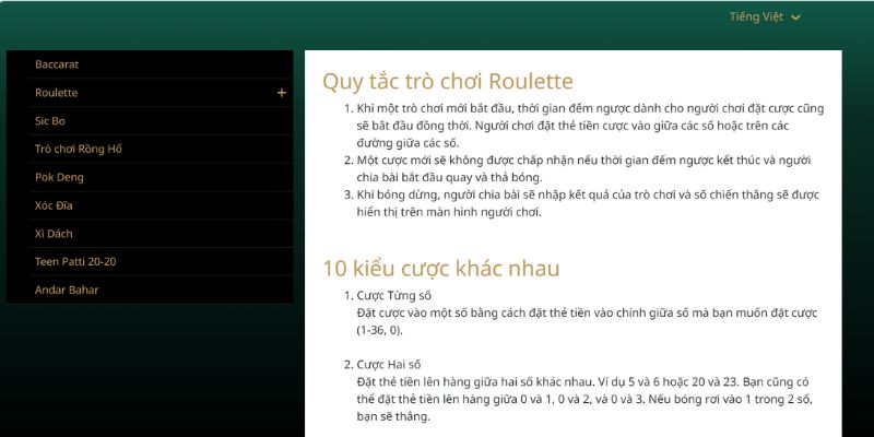 Baccarat cực hấp dẫn
